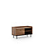Sleek Vasina 07 TV Cabinet - Modern Oak Castello & Black Matt with Black Metal Legs - W1000mm x H570mm x D400mm