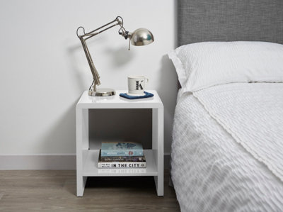 Ikea white deals gloss bedside table