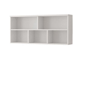 Sleek White Matt Wall Shelf H500mm W1100mm D230mm - Versatile Storage for Modern Interior