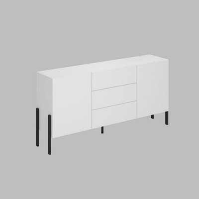 Sleek Yukon 26 Sideboard Cabinet 1840mm in White - Contemporary Storage Unit H900mm D400mm