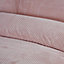 Sleepdown Blush Pink Waffle Teddy Fleece Duvet Quilt Cover Pillowcase Set Thermal Bedding Double