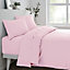 Sleepdown Fitted Sheet Soft Pink Easy Care Polycotton Bed Linen Bedsheet Bedding King Size