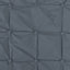 Sleepdown Geometric Rouched Pleat Ruched Pintuck Duvet Set Quilt Cover Bedding Charcoal Single