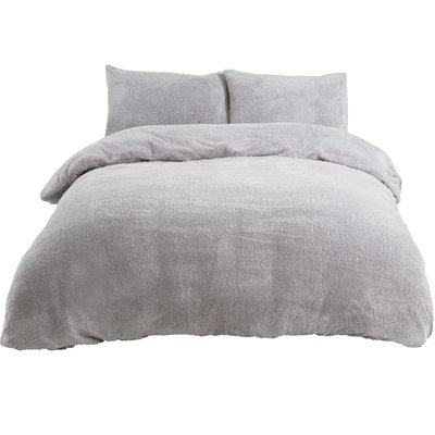 Sleepdown teddy fleece duvet cover sale