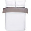 Sleepdown Mini Polka Dots Mink White Reversible Duvet Set Quilt Cover Bedding King Size