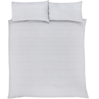 Sleepdown Zig Zag Geometric Monochrome Duvet Set Quilt Cover Polycotton Bedding King Size - 6