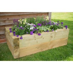 Sleeper Wooden Garden  Raised Bed
