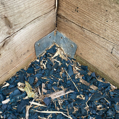 SleeperFit Simple Railway Sleeper Corner Joining Brackets 8.5cm x 8.5cm x 8cm - Pack of 10 - Galvanised Steel Finish
