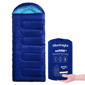 Sleeping Bag Camping Travel Zip Reversible Soft Sack Single