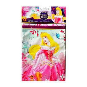 Sleeping Beauty Party Table Cover Pink/Yellow/Blue (One Size)