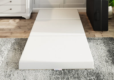 SleepyCastle Foldable Single Mattress 10cm Deep White