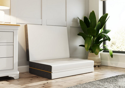 SleepyCastle Foldable Single Mattress 10cm Deep White