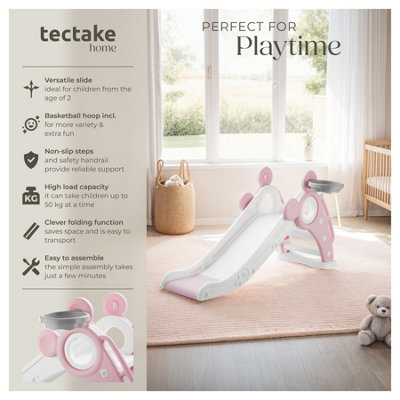 Slide Joy - with basketball hoop, foldable, indoor and outdoor use ...