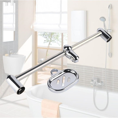 Slider Rail Shower Riser Head Kit with Soap Bar Holder 1.5m Hose ...