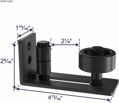 Uxcell Sliding Barn Door Floor Guide - Adjustable U-Bracket, Carbon Steel, Black Finish