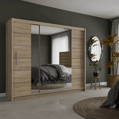 Sliding Door Wardrobe Lizbona 2 250 cm Oak Sonoma