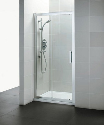 Sliding Shower Door Enclosure Tempered Glass 1000mm - 8