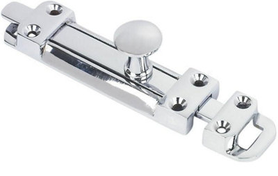 Sliding Surface Door Tower Bolt 150mm x 32mm (6 x 1. 1/4 Inch) Polished Chrome - Pack of 1