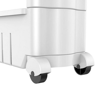 Slim 3 Tier Storage Trolley Cart White Kitchen Bathroom Shelf Organiser Rack - 6