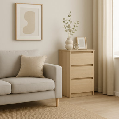 Slim Bedroom Drawers Storage Chest of Drawers Handleless Narrow ...