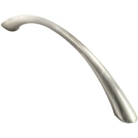 Slim Bow Cabinet Pull Handle 224mm Fixing Centres Satin Nickel 287 x 34mm