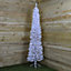 Slim Christmas Tree Pencil White 5ft with Storage Box