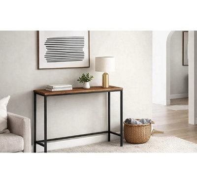 Slim Console Table Metal Frame Display Table for Hallway Small Spaces