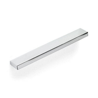 Slim Eva Kitchen Cabinets Pull Handle, 128mm Hole Centre, Chrome Finish