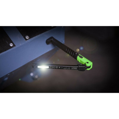 Slim Folding Pocket Light - 2 COB & 1 SMD LED - Rechargeable - Magnetic - Green