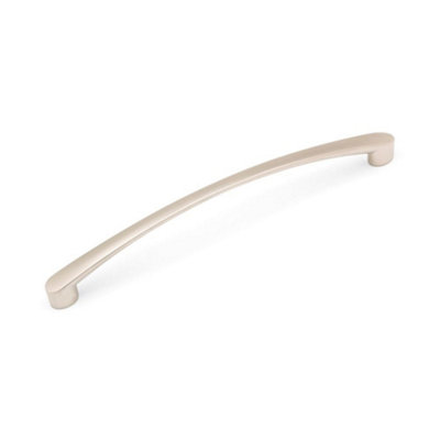 Slim Kitchen Cabinets D Handle, 192mm Centres, Satin Nickel, Pack of 2