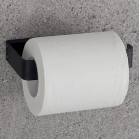 Slim Matte Black Wall Mounted Toilet Roll Holder