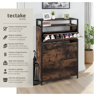 Slim Rack - 2 storage shelves, 3 tilt drawers with 2 racks per ...