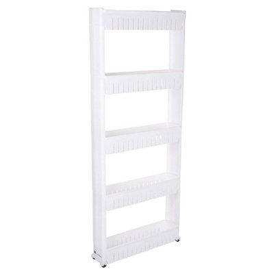 Slim Slide Out Kitchen Bathroom Trolley Rack Holder Storage On Wheels - Ample Storage - Slides Easily In And Out