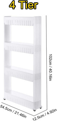 Slim Slide Out Kitchen Trolley Rack Holder Storage Shelf Organiser ...