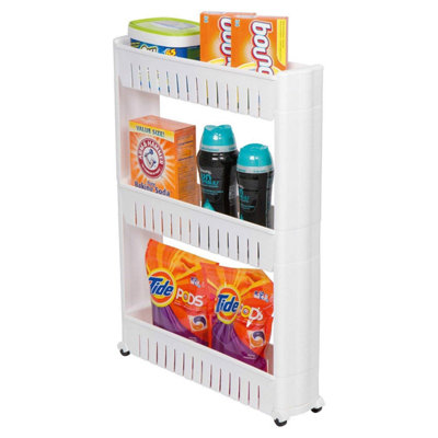 Slim Slide-Out Trolley Rack for Kitchen or Bathroom, Ample Storage on ...