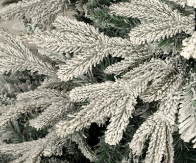Slim Snow Covered Lapland Fir Artificial Christmas Tree 5ft