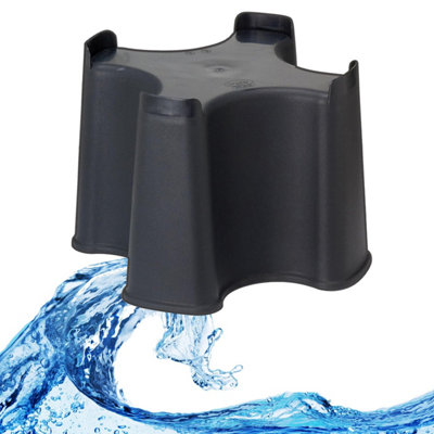 Slimline Black Water Butt Stand Accessory Stable Weather Resistant Support Base With Easy Tap Access For 100L Rainwater Collectors