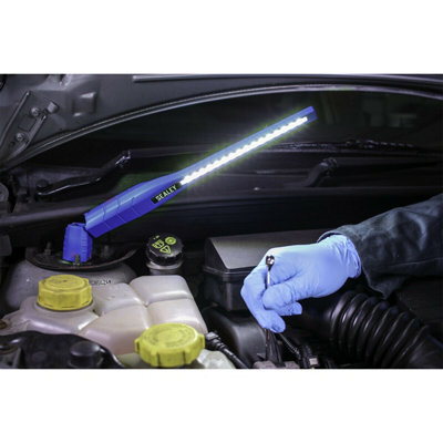 Slimline Swivel Inspection Light - 16 SMD & 1W LED - 4 LED UV Light - Blue