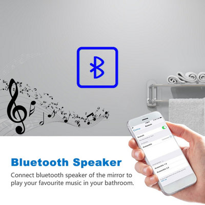 SLINE 1000x600mm Bathroom LED Mirror with Shaver Socket,Bluetooth,Anti ...