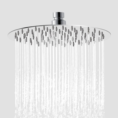 SLINE Chrome Round Rain Shower Head 8 Inch - Stainless Steel Ultra Thin ...
