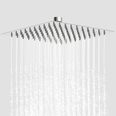 SLINE Chrome Square Rain Shower Head 8 Inch - Stainless Steel Ultra ...