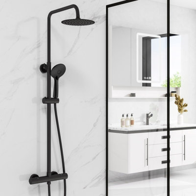 SLINE EXPOSED THERMOSTATIC DUAL HEAD SHOWER MIXER SET 8