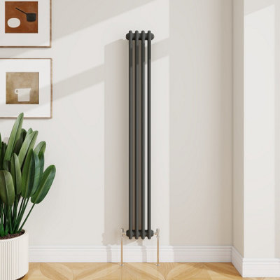 Sline Radiator Classic 2 Column Cast Iron Inspired Radiators Anthracite ...