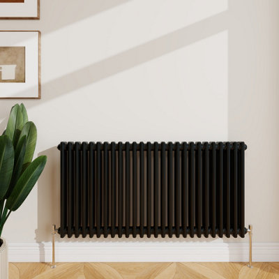 Sline Radiator Classic 2 Column Cast Iron Inspired Radiators Black for ...