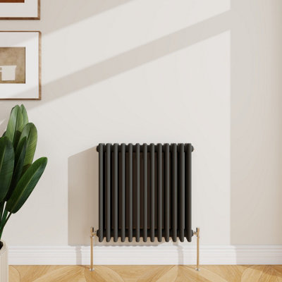 Sline Radiator Classic 3 Column Cast Iron Inspired Radiators Anthracite ...