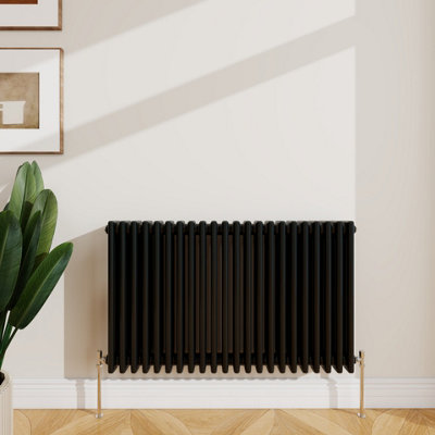 Sline Radiator Classic 3 Column Cast Iron Inspired Radiators Black for ...