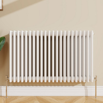 Sline Radiator Classic 3 Column Cast Iron Inspired Radiators White for ...