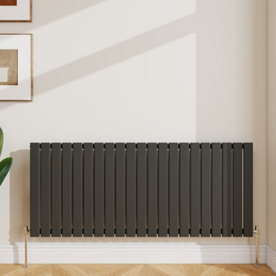 Sline Radiator Horizontal Single Panel Flat Anthracite Designer ...