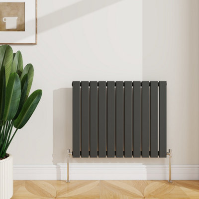 Sline Radiator Horizontal Single Panel Flat Anthracite Designer ...
