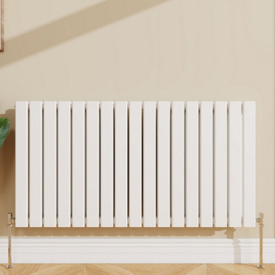 SLINE RADIATOR HORIZONTAL SINGLE PANEL FLAT WHITE DESIGNER RADIATOR ...